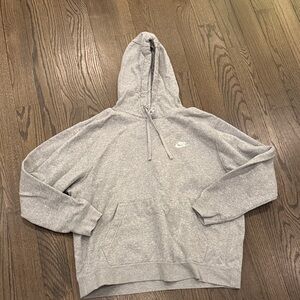 Nike Men's Light Gray Hoodie